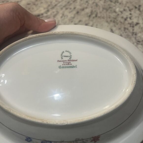 Antique Haviland Oval Serving Bowl 1920-1930 Limoges France Gold Rim‎ 9.5X7.25" - Picture 7 of 13